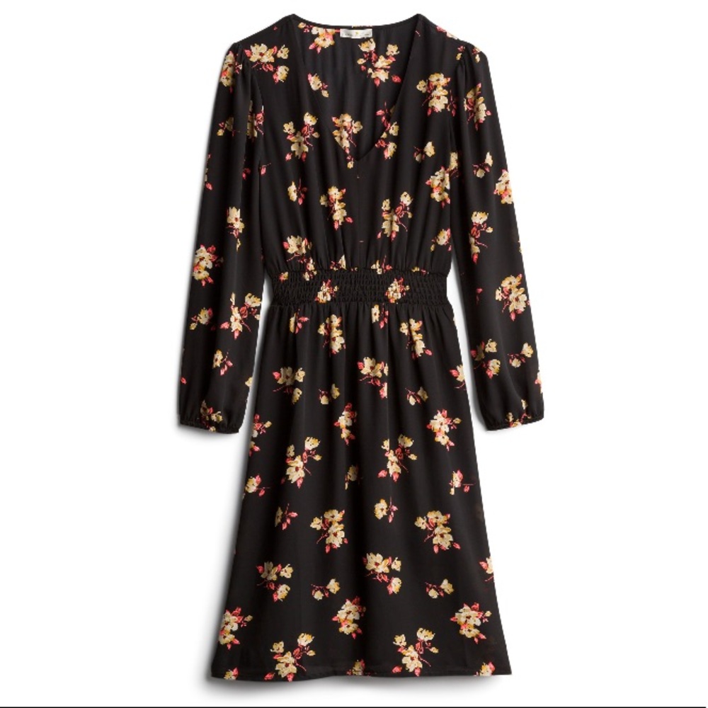 Black Floral Dress - Picture 3 of 3
